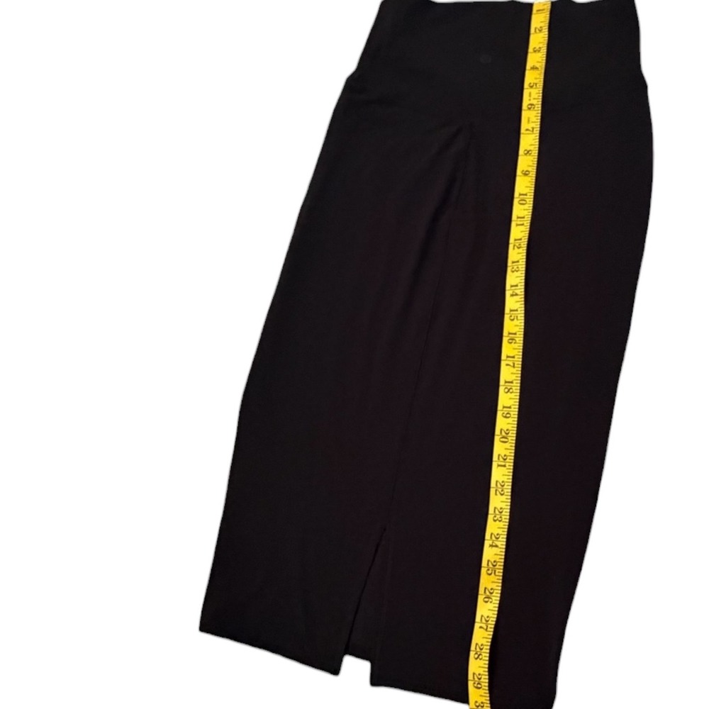 Lululemon Nulu Slim-Fit High Rise Skirt 6 Black Midi Comfort Stretch Office Work - Picture 6 of 6